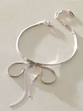 NWT Free People Bryn Anklet in Silver O/S